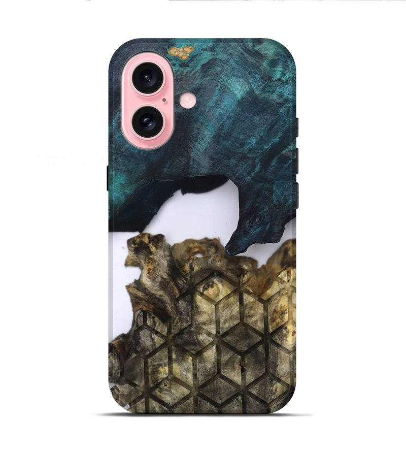 iPhone 16 Wood Live Edge Phone Case - Tatyana (Clear, 831872)
