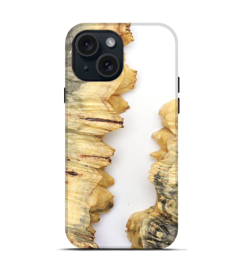 iPhone 15 Wood Live Edge Phone Case - Riggs (Clear, 831874)