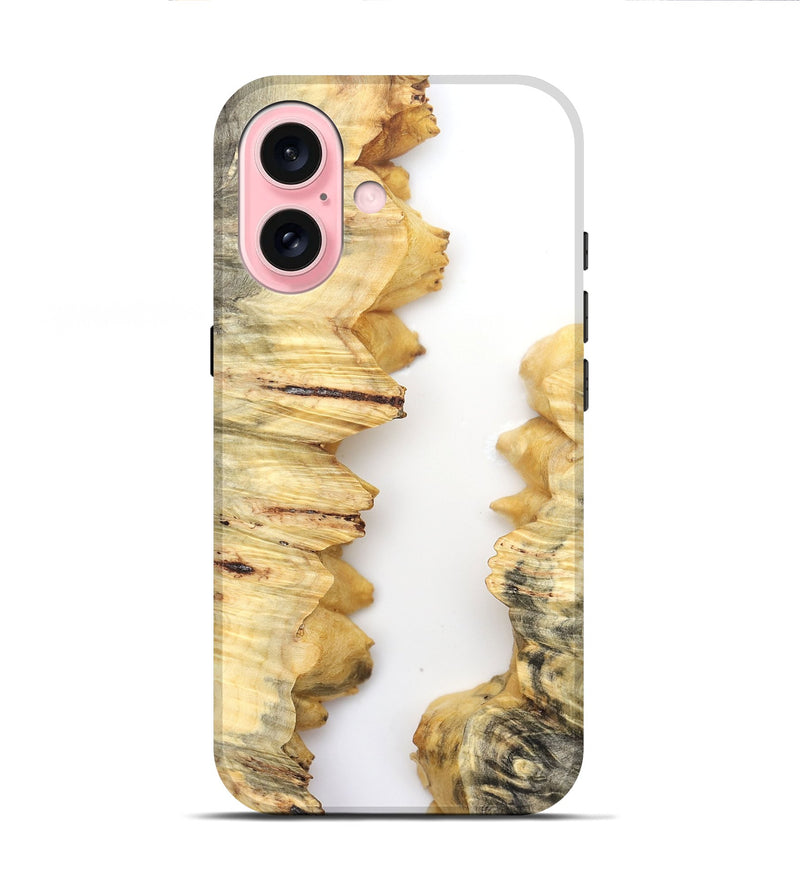 iPhone 16 Wood Live Edge Phone Case - Riggs (Clear, 831874)