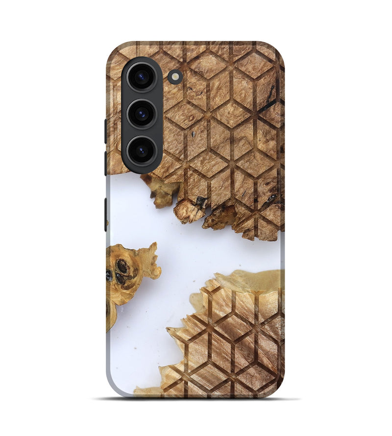 Galaxy S23 Wood Live Edge Phone Case - Kallie (Clear, 831875)