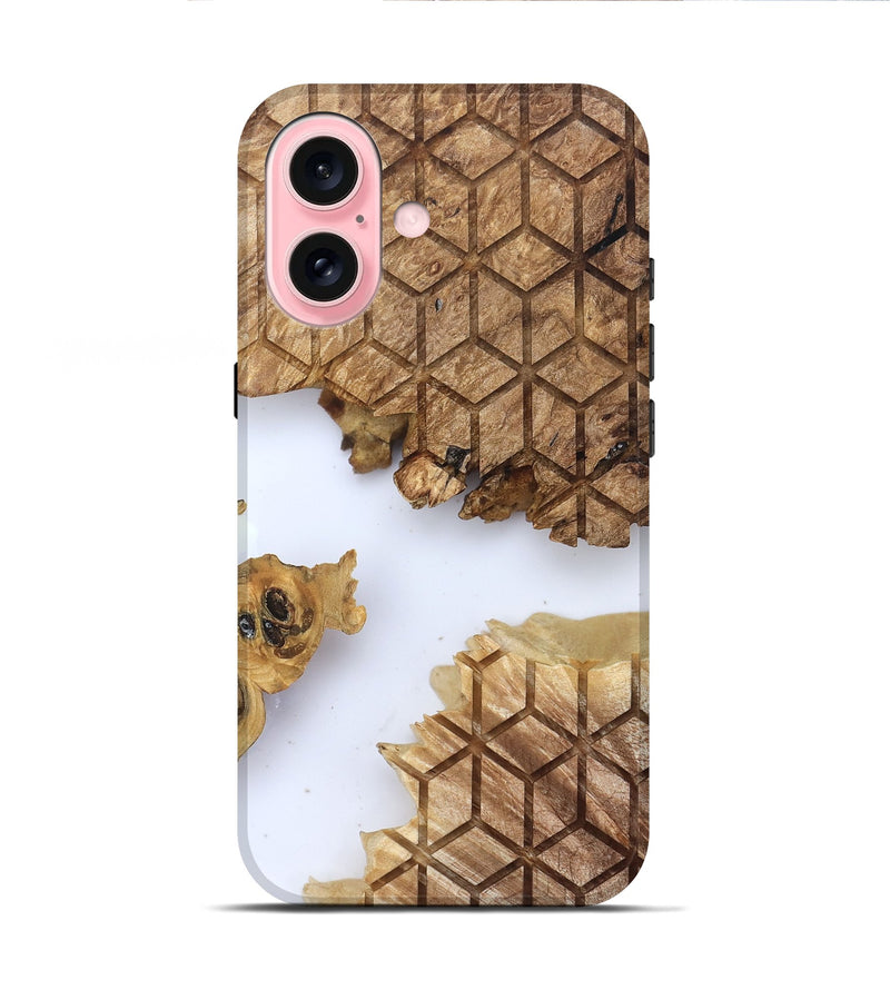 iPhone 16 Wood Live Edge Phone Case - Kallie (Clear, 831875)