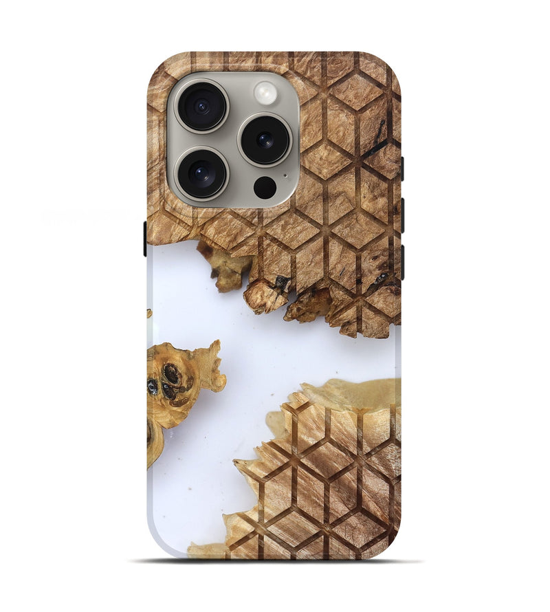 iPhone 16 Pro Wood Live Edge Phone Case - Kallie (Clear, 831875)