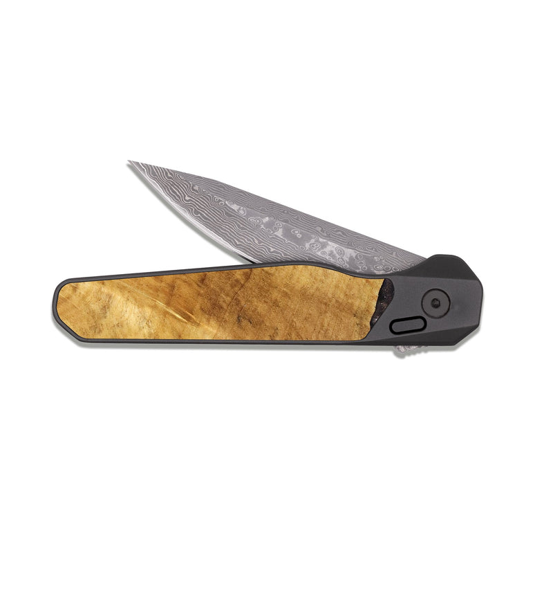 EDC Dark Damascus Wood Pocket Knife - Steve (Cosmos, 831882)