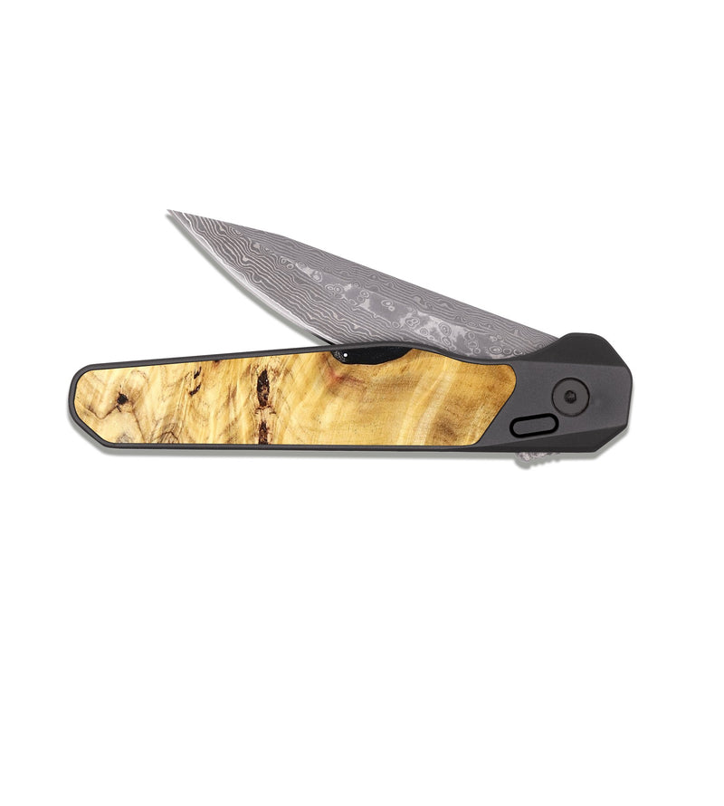 EDC Dark Damascus Wood Pocket Knife - Viviana (Cosmos, 831884)