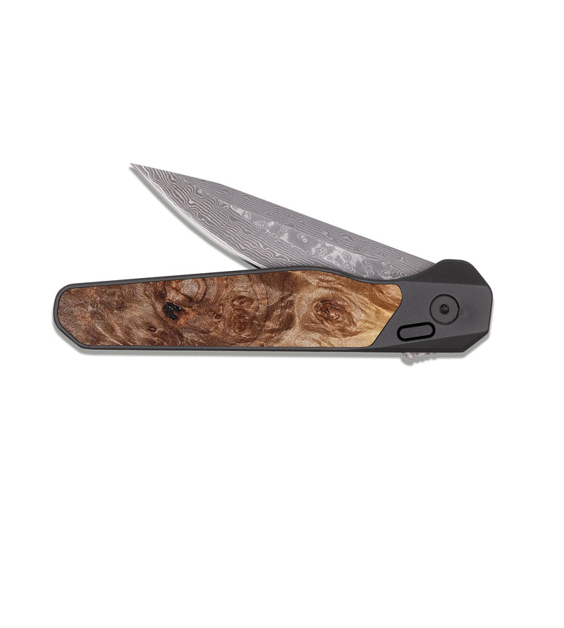 EDC Dark Damascus Wood Pocket Knife - Gannon (Cosmos, 831911)