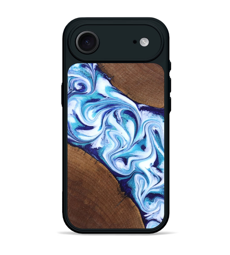iPhone 17 Air Wood Phone Case - Lyda (Blue, 831916)