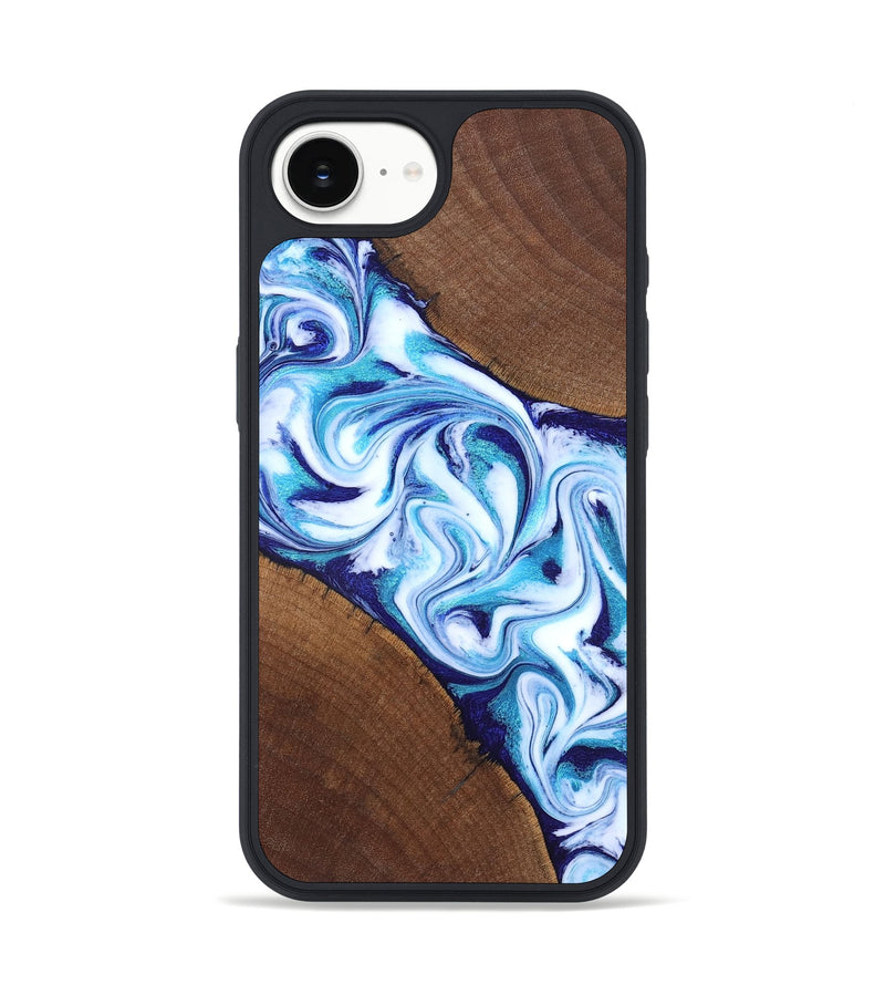 iPhone 17e Wood Phone Case - Lyda (Blue, 831916)