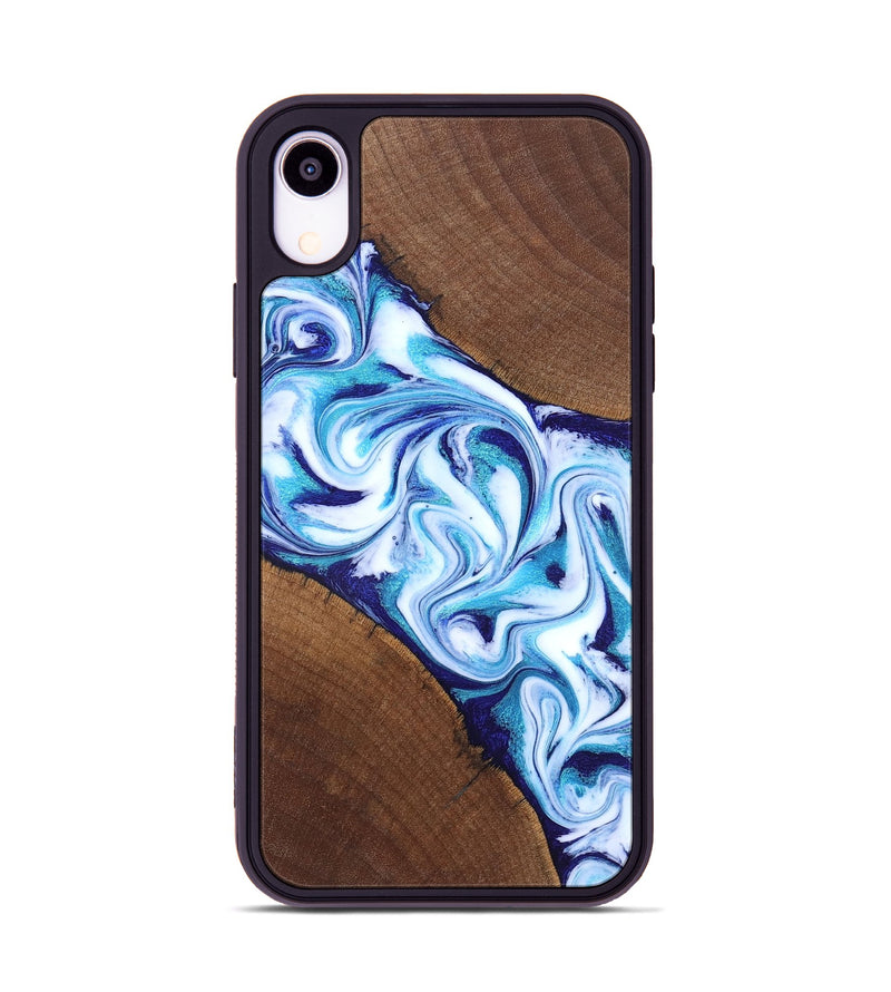 iPhone Xr Wood Phone Case - Lyda (Blue, 831916)