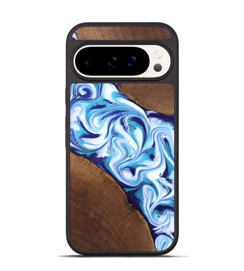 Pixel 9 Wood Phone Case - Lyda (Blue, 831916)