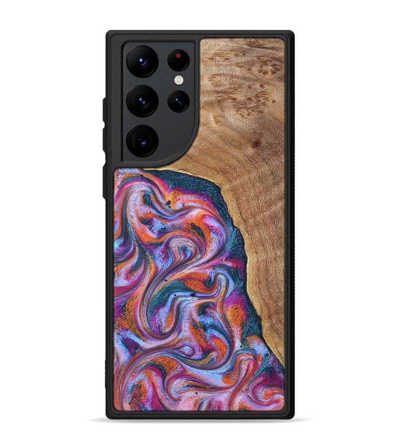 Galaxy S22 Ultra Wood Phone Case - Alyse (Blue, 831917)