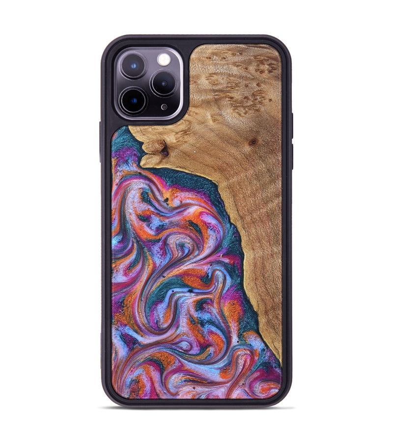 iPhone 11 Pro Max Wood Phone Case - Alyse (Blue, 831917)