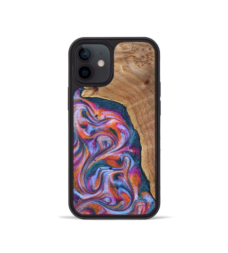 iPhone 12 mini Wood Phone Case - Alyse (Blue, 831917)