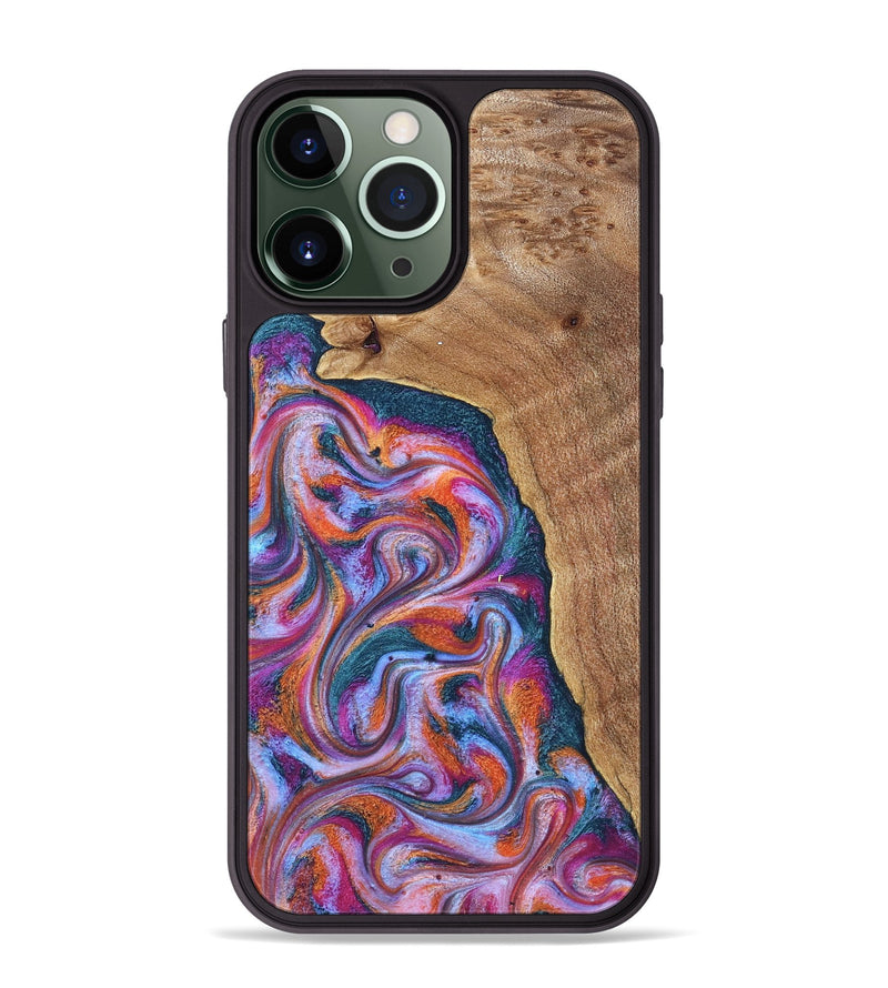 iPhone 13 Pro Max Wood Phone Case - Alyse (Blue, 831917)
