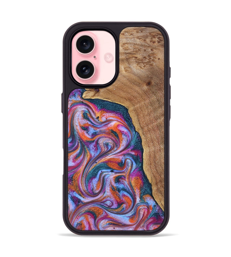 iPhone 16 Wood Phone Case - Alyse (Blue, 831917)