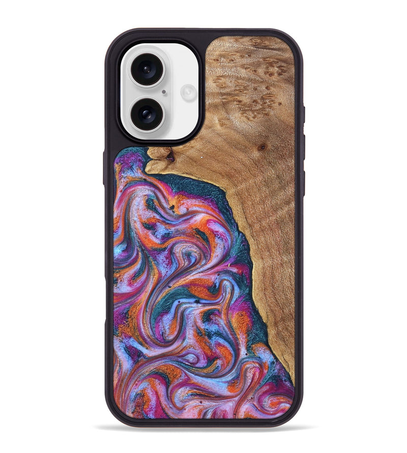 iPhone 16 Plus Wood Phone Case - Alyse (Blue, 831917)