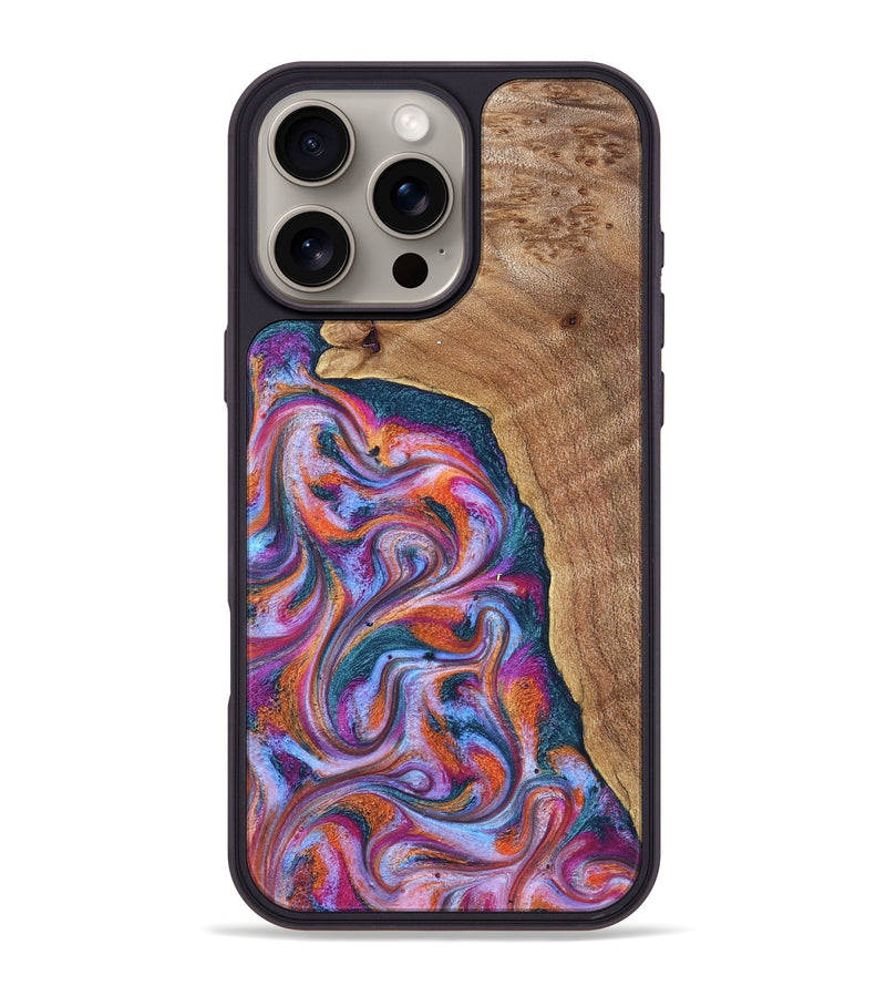 iPhone 16 Pro Max Wood Phone Case - Alyse (Blue, 831917)