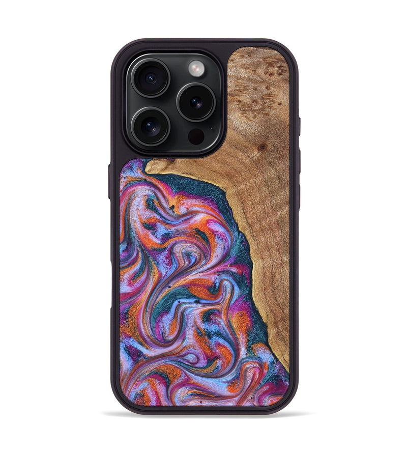 iPhone 16 Pro Wood Phone Case - Alyse (Blue, 831917)