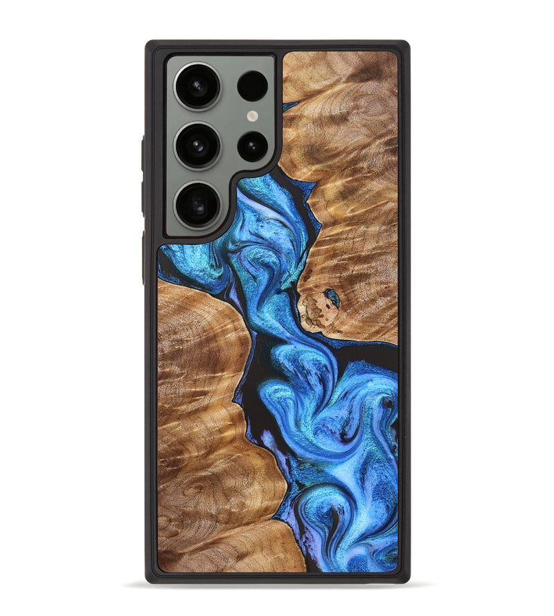 Galaxy S23 Ultra Wood Phone Case - Blanch (Blue, 831918)