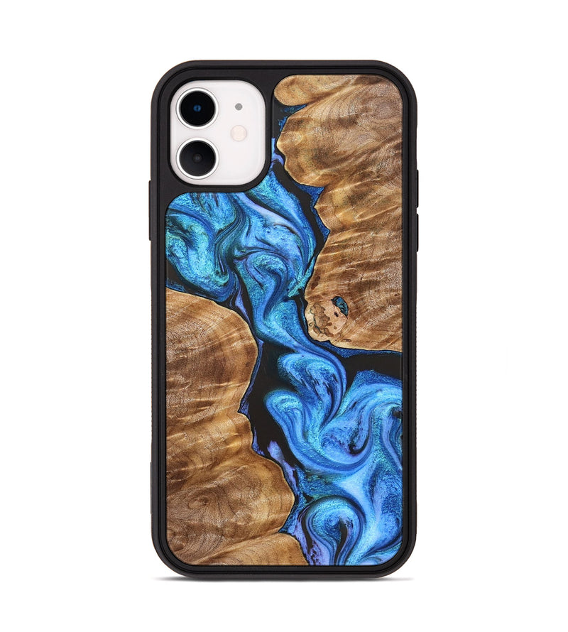 iPhone 11 Wood Phone Case - Blanch (Blue, 831918)