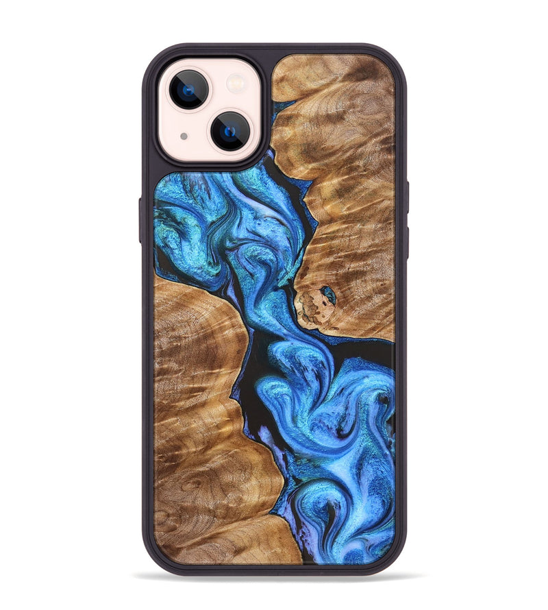 iPhone 14 Plus Wood Phone Case - Blanch (Blue, 831918)