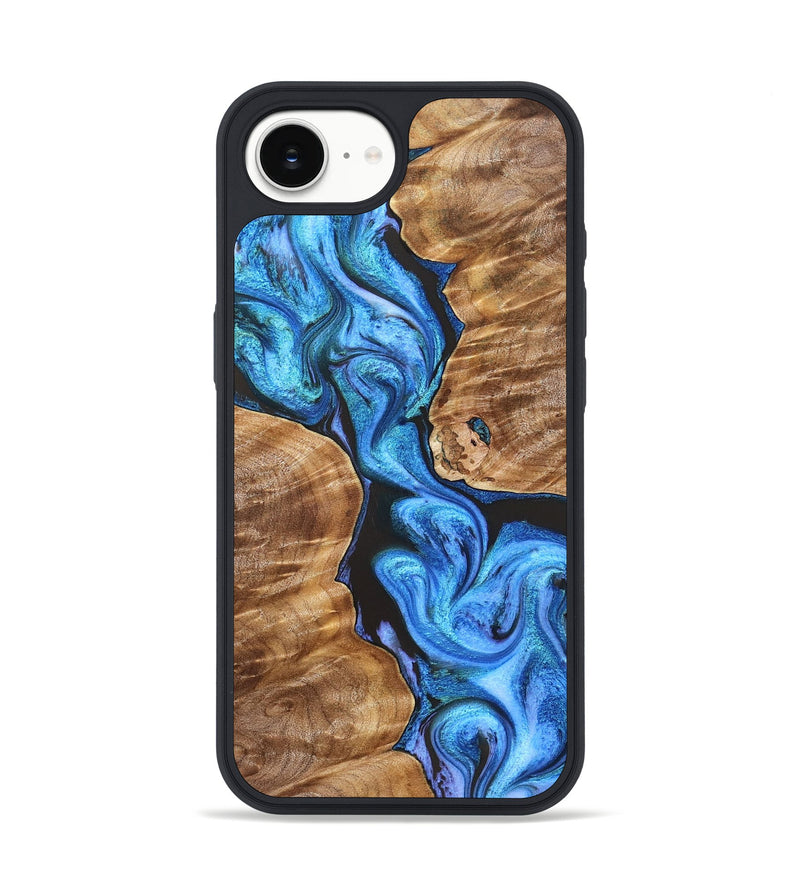 iPhone 16e Wood Phone Case - Blanch (Blue, 831918)