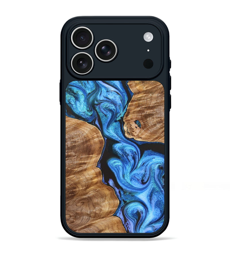 iPhone 17 Pro Max Wood Phone Case - Blanch (Blue, 831918)