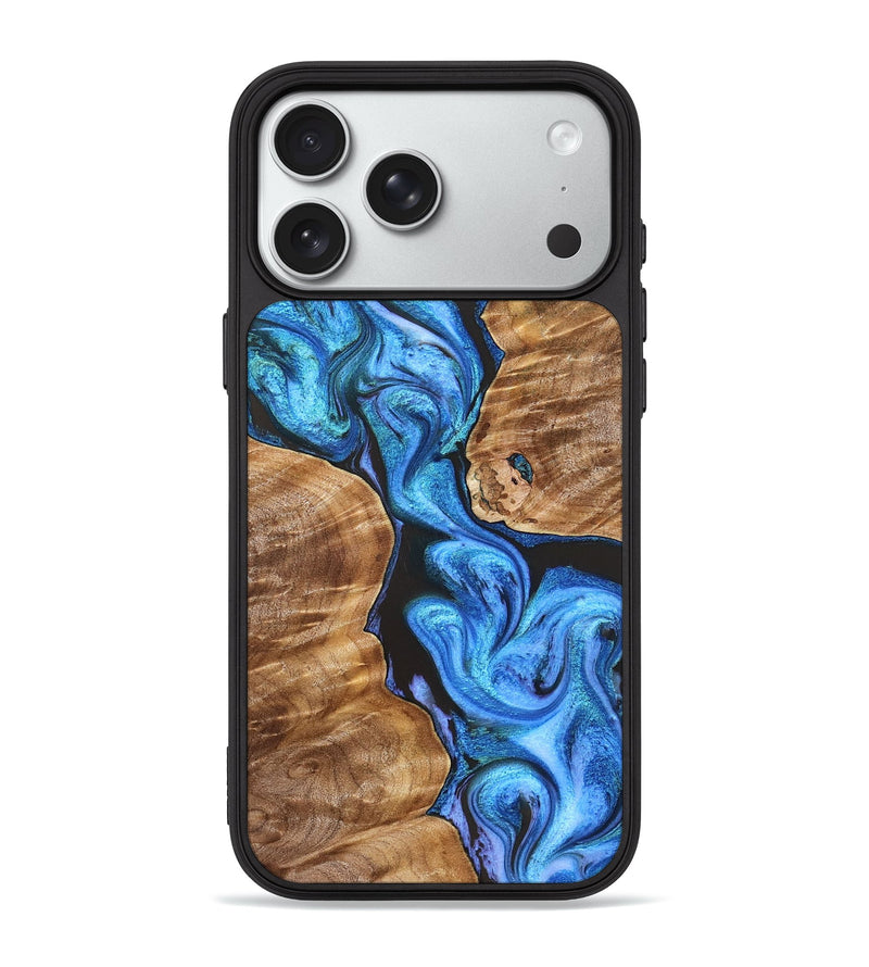 iPhone 18 Pro Max Wood Phone Case - Blanch (Blue, 831918)