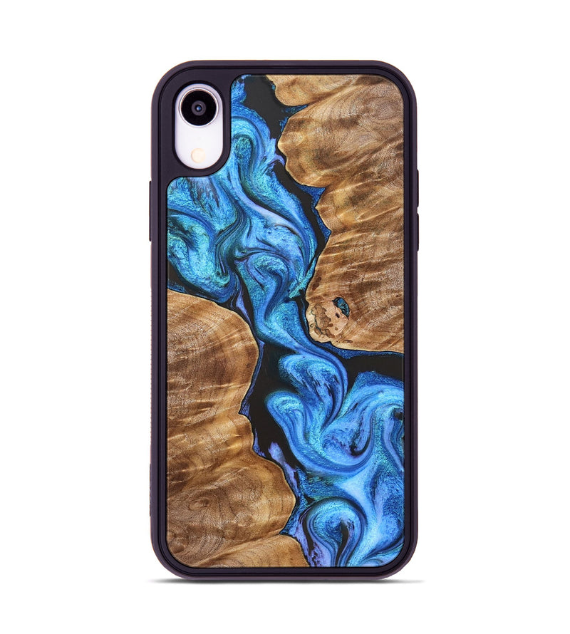 iPhone Xr Wood Phone Case - Blanch (Blue, 831918)