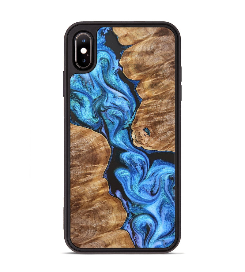 iPhone Xs Max Wood Phone Case - Blanch (Blue, 831918)