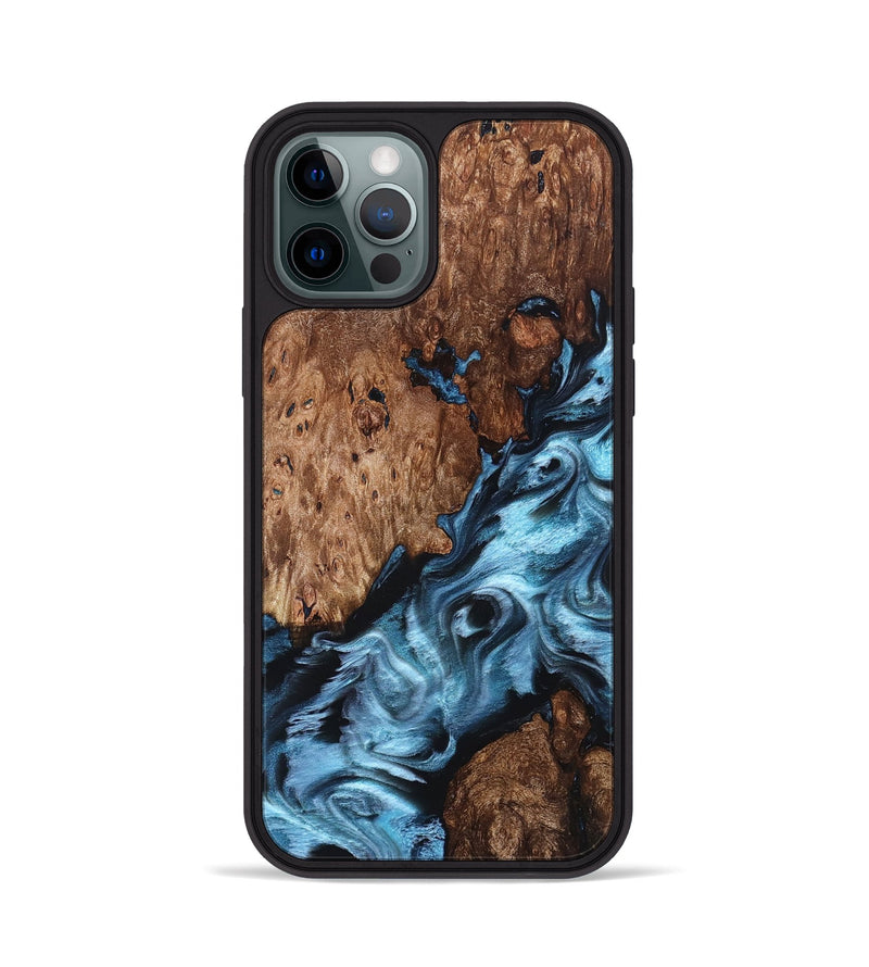 iPhone 12 Pro Wood Phone Case - Ruben (Blue, 831919)