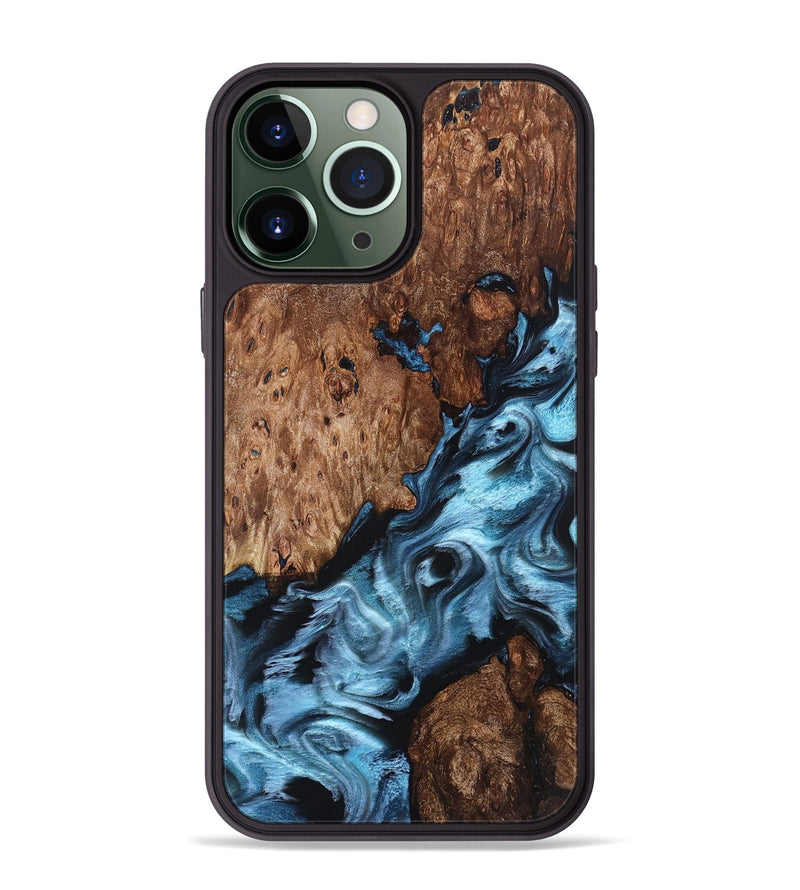 iPhone 13 Pro Max Wood Phone Case - Ruben (Blue, 831919)