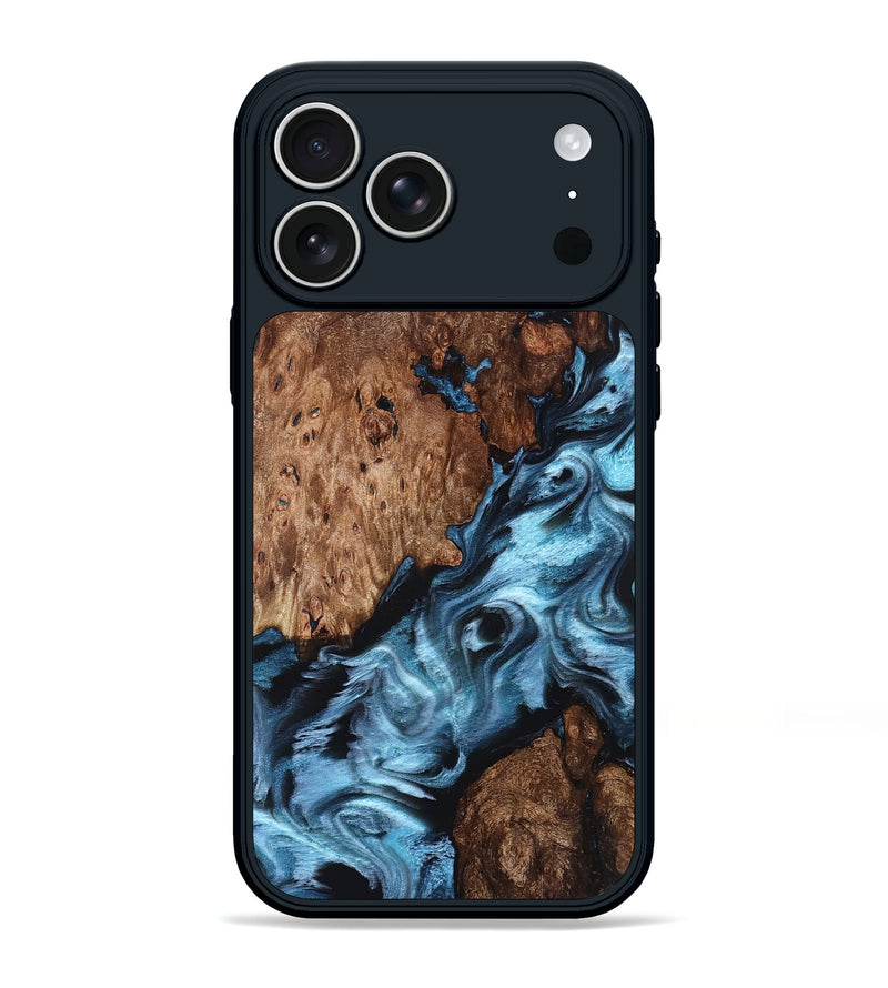 iPhone 17 Pro Max Wood Phone Case - Ruben (Blue, 831919)