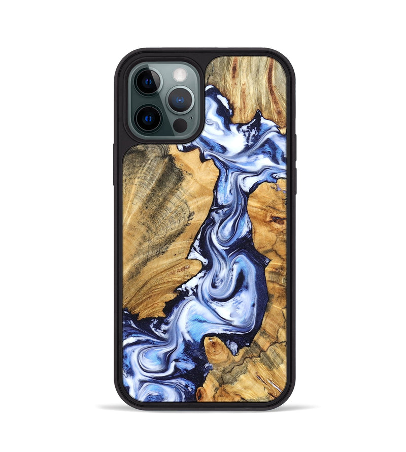 iPhone 12 Pro Wood Phone Case - Chester (Blue, 831920)