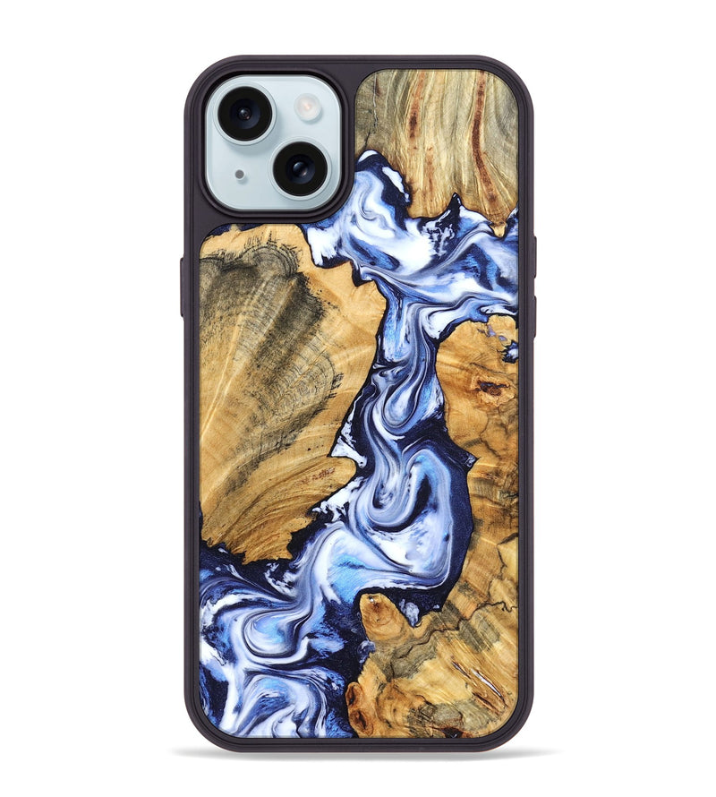 iPhone 15 Plus Wood Phone Case - Chester (Blue, 831920)