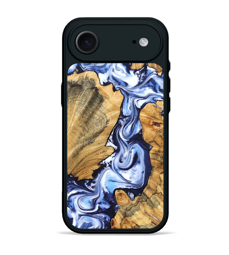iPhone 17 Air Wood Phone Case - Chester (Blue, 831920)
