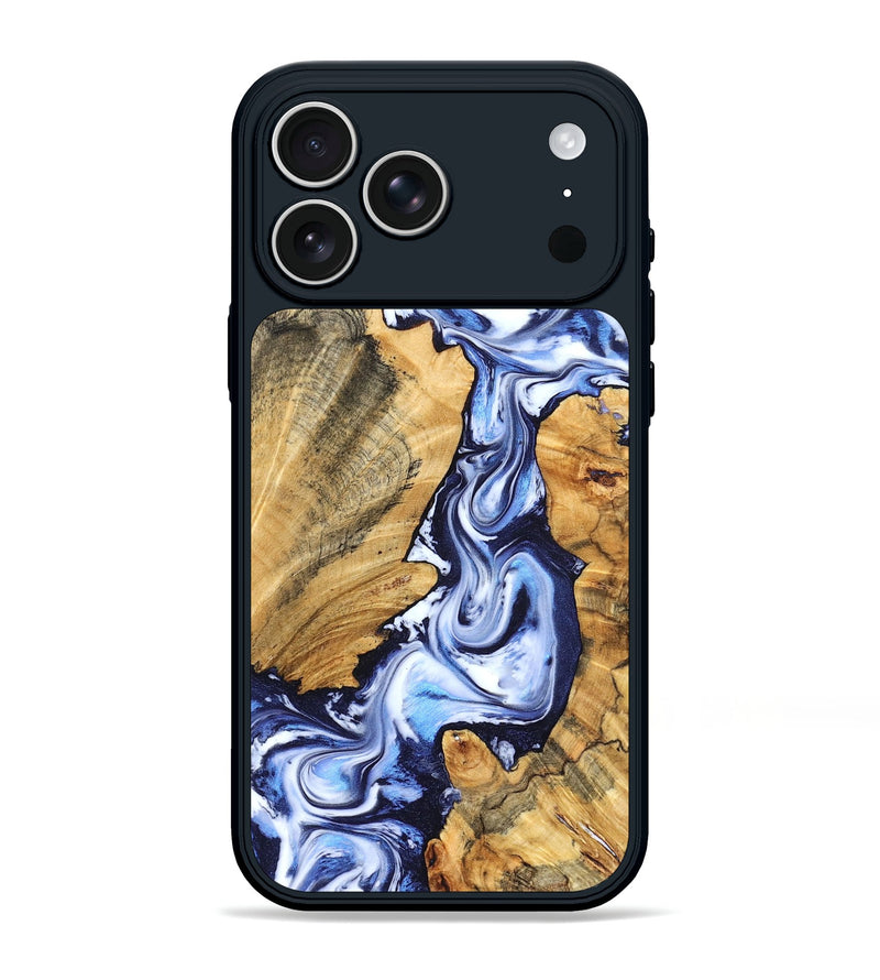 iPhone 17 Pro Max Wood Phone Case - Chester (Blue, 831920)