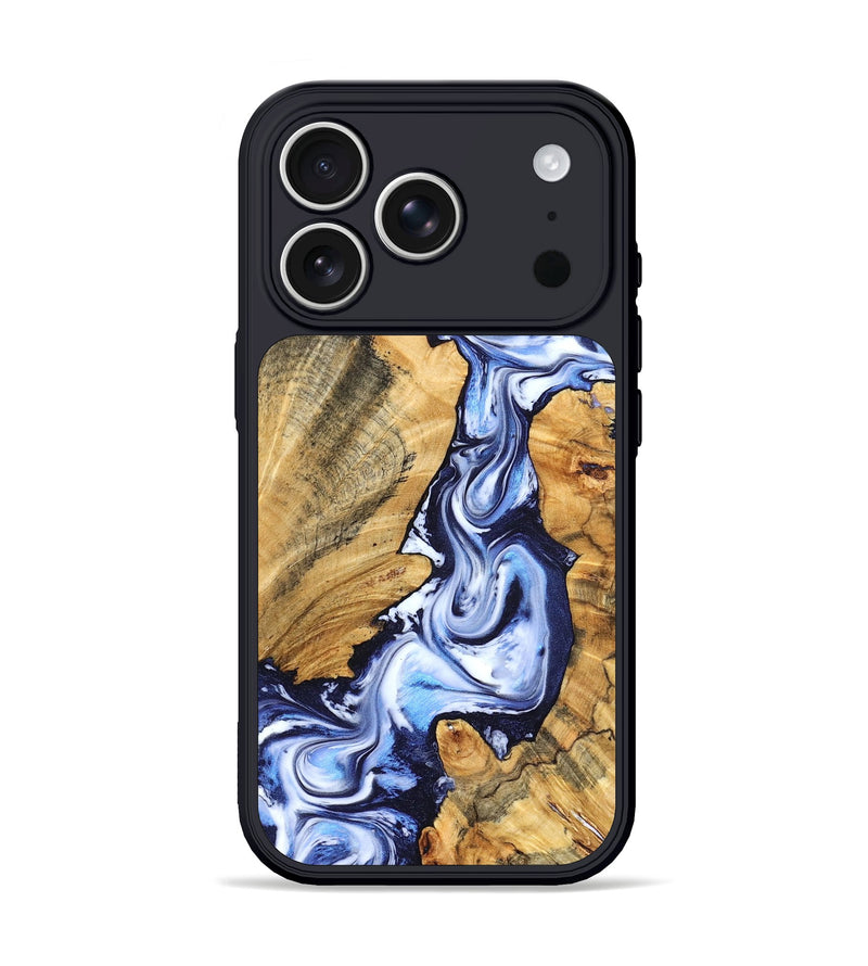 iPhone 17 Pro Wood Phone Case - Chester (Blue, 831920)