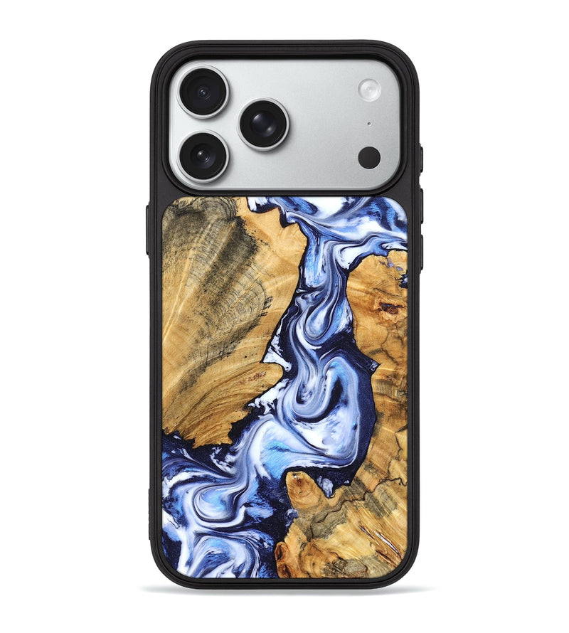 iPhone 18 Pro Max Wood Phone Case - Chester (Blue, 831920)