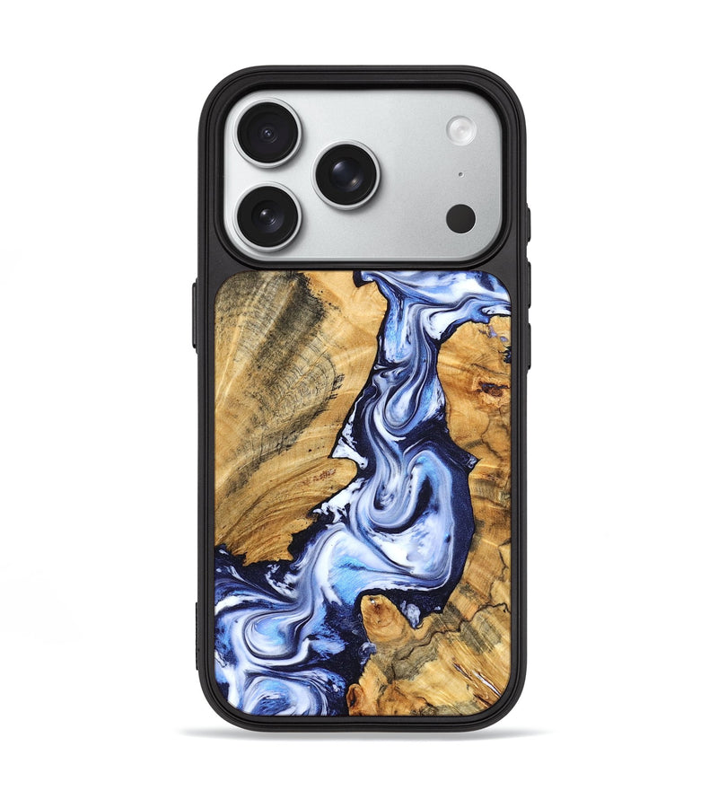 iPhone 18 Pro Wood Phone Case - Chester (Blue, 831920)