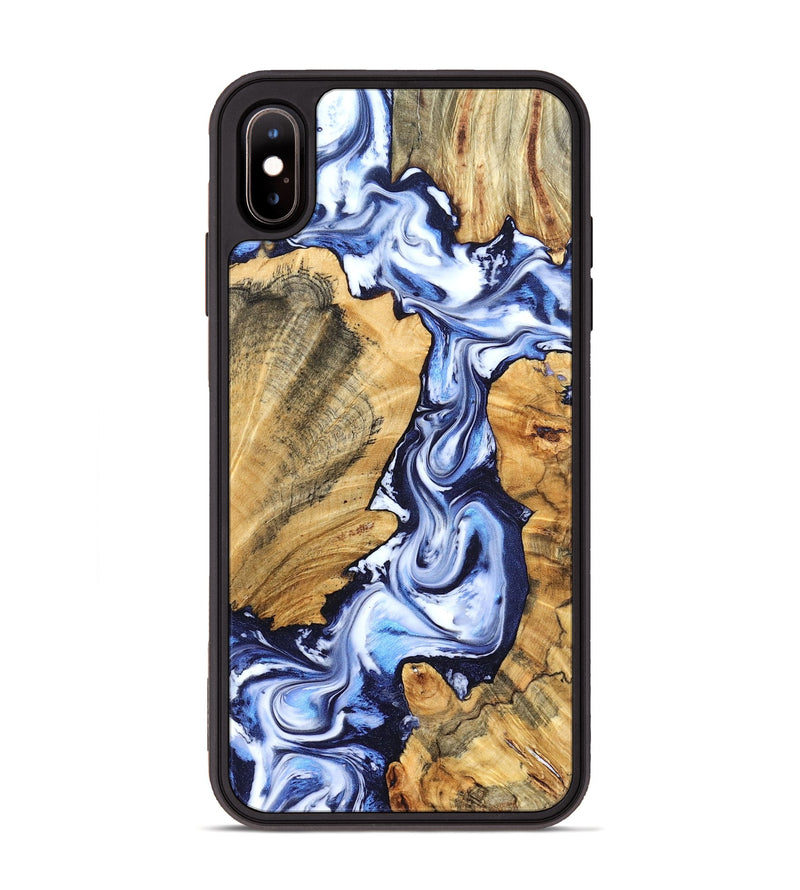 iPhone Xs Max Wood Phone Case - Chester (Blue, 831920)