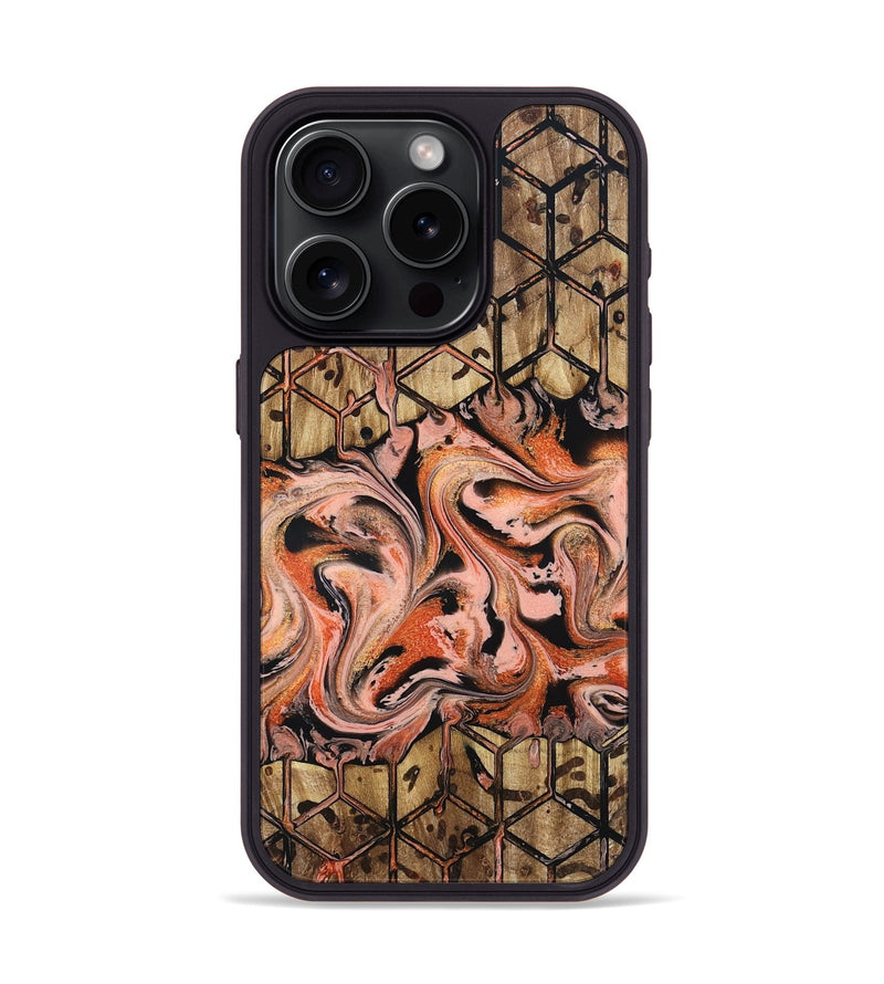 iPhone 15 Pro Wood Phone Case - Malachi (Pattern, 831923)