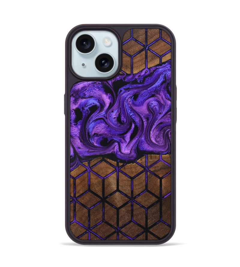 iPhone 15 Wood Phone Case - Maleah (Pattern, 831933)