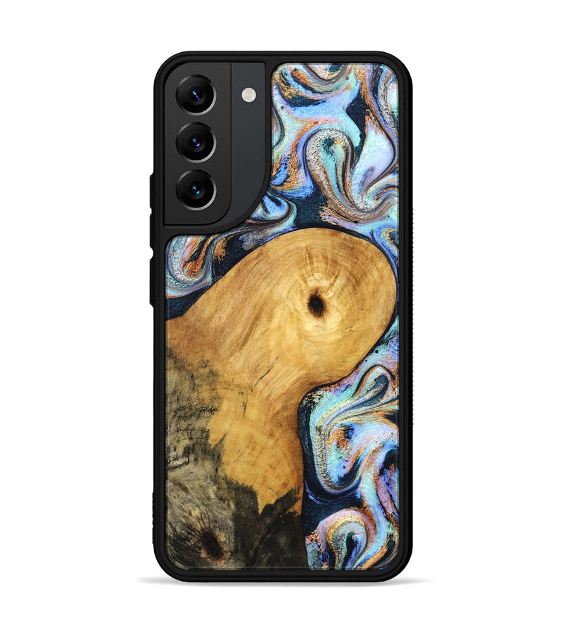 Galaxy S22 Plus Wood Phone Case - Henley (Teal & Gold, 831938)