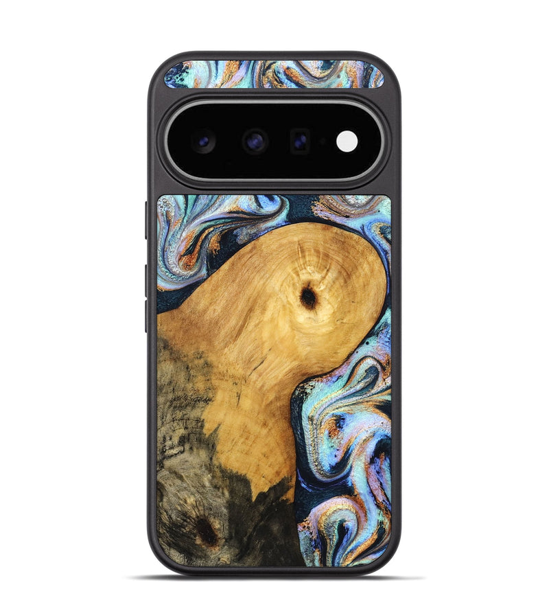 Pixel 11 Wood Phone Case - Henley (Teal & Gold, 831938)