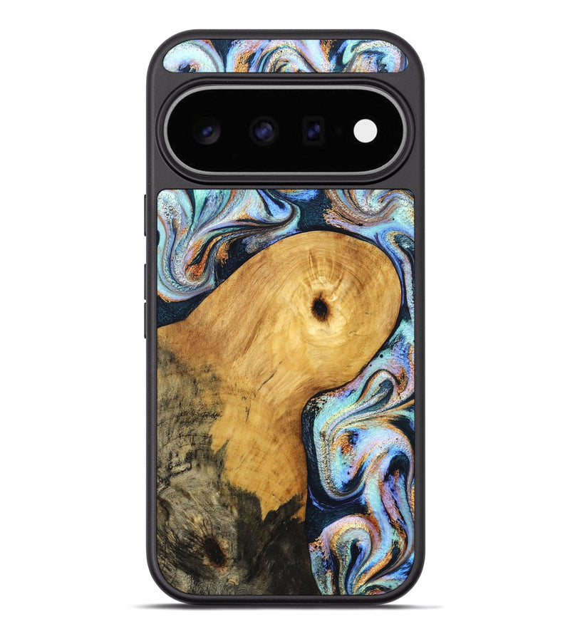 Pixel 11 Pro XL Wood Phone Case - Henley (Teal & Gold, 831938)