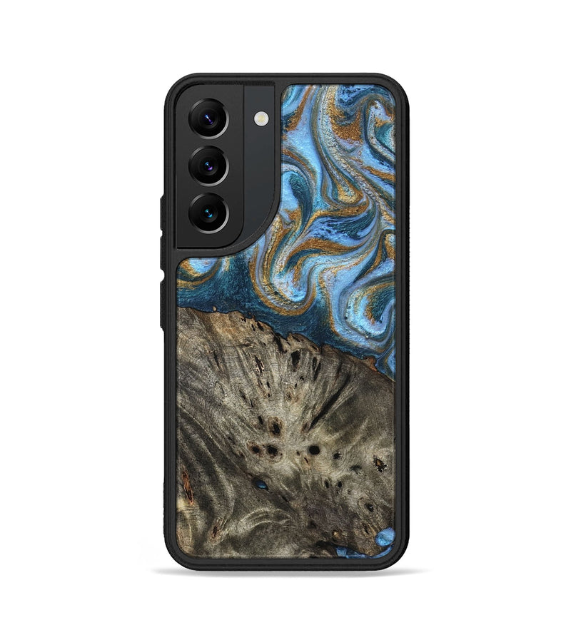 Galaxy S22 Wood Phone Case - Camron (Teal & Gold, 831939)