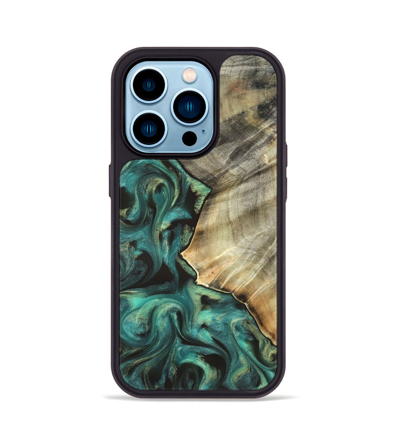 iPhone 14 Pro Wood Phone Case - Kobe (Green, 831940)