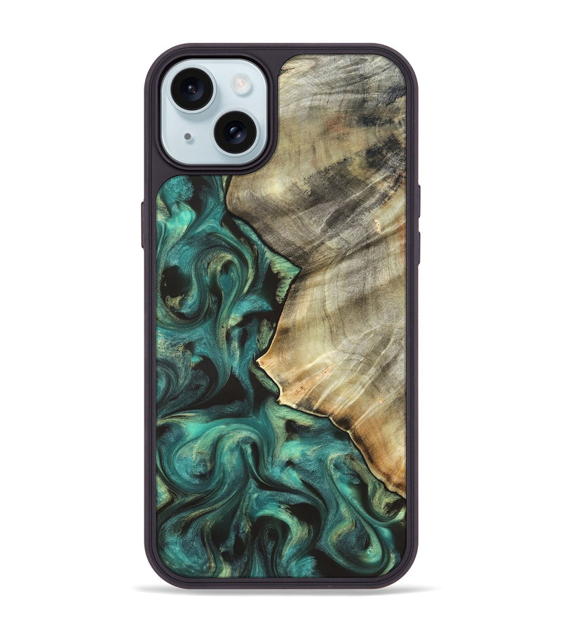 iPhone 15 Plus Wood Phone Case - Kobe (Green, 831940)