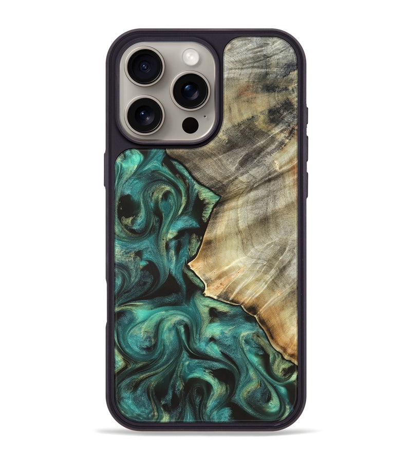 iPhone 16 Pro Max Wood Phone Case - Kobe (Green, 831940)