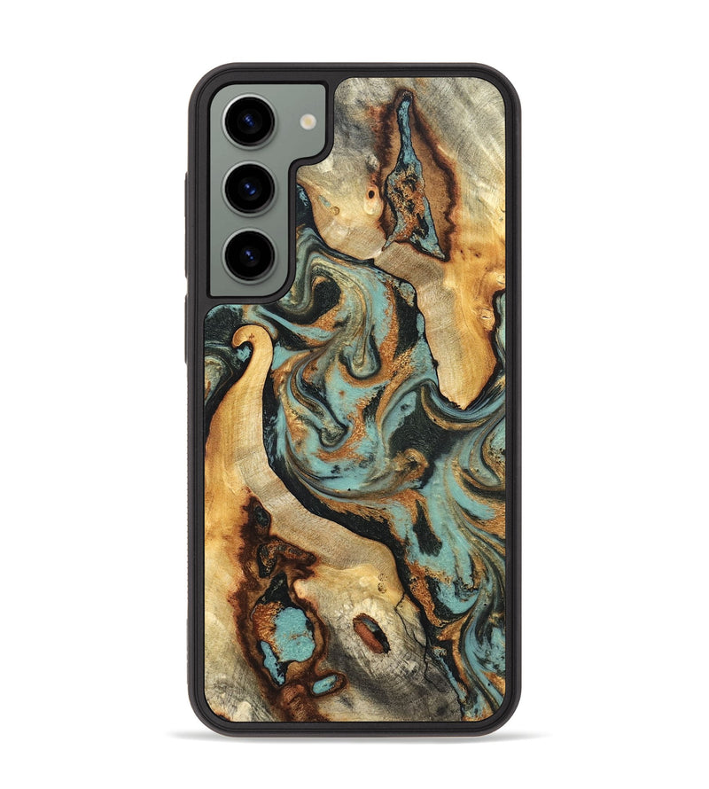 Galaxy S23 Plus Wood Phone Case - Marylyn (Teal & Gold, 831942)